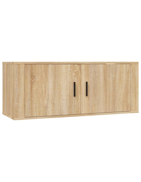 Set di Mobili Porta TV 2 pz Rovere Sonoma in Legno Multistrato