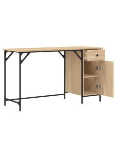 Scrivania Computer Rovere Sonoma 131x48x75 cm Legno Multistrato 2