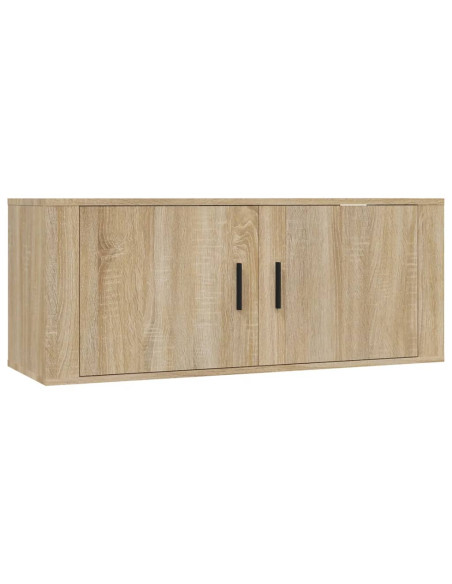 Set di Mobili Porta TV 4 pz Rovere Sonoma in Legno Multistrato
