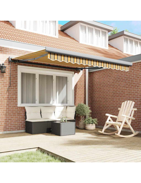 Tenda Retrattile Multicolore 350 x 250 cm Tessuto e Metallo