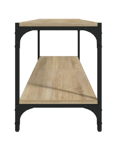 Mobile TV Rovere Sonoma 100x33x41cm Legno Multistrato e Acciaio