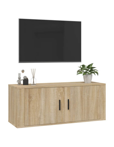 Mobile Porta TV a Parete rovere sonoma 100x34,5x40 cm