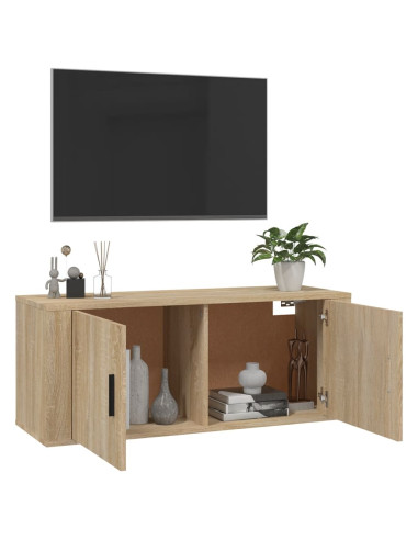 Mobile Porta TV a Parete rovere sonoma 100x34,5x40 cm