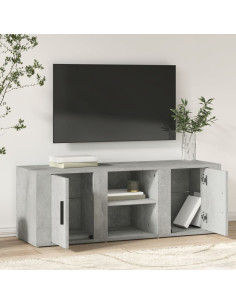 Mobile per TV Grigio Cemento 100x31,5x35 cm Legno Multistrato 2