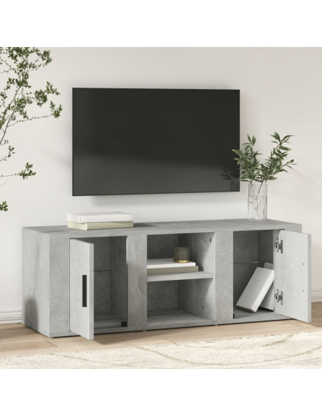 Mobile per TV Grigio Cemento 100x31,5x35 cm Legno Multistrato