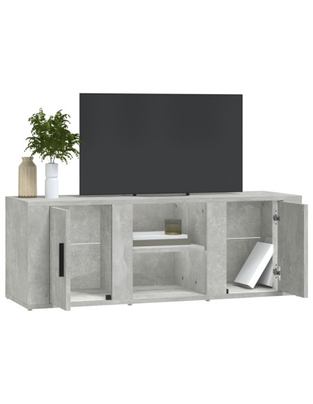 Mobile per TV Grigio Cemento 100x31,5x35 cm Legno Multistrato