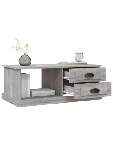 Tavolino da Salotto Grigio Sonoma 90x50x35 cm Legno Multistrato
