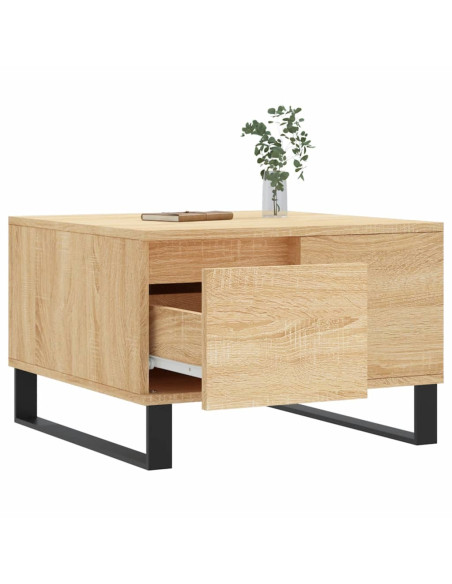 Tavolino Salotto Rovere Sonoma 55x55x36,5 cm Legno Multistrato