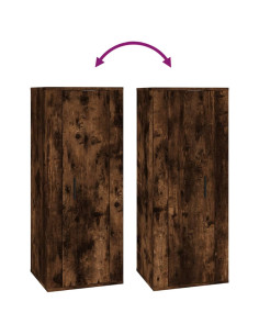 Set di Mobili Porta TV 7 pz Rovere Fumo in Legno Multistrato 2