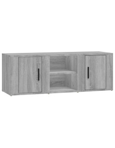 Mobile TV Grigio Sonoma 100x31,5x35 cm in Legno Multistrato