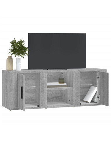 Mobile TV Grigio Sonoma 100x31,5x35 cm in Legno Multistrato