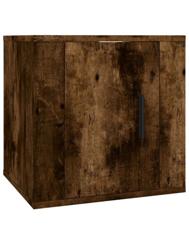 Set Mobili Porta TV 8 pz Rovere Fumo in Legno Multistrato