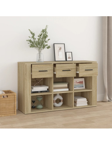 Credenza Rovere Sonoma 100x30x59,5 cm in Legno Multistrato