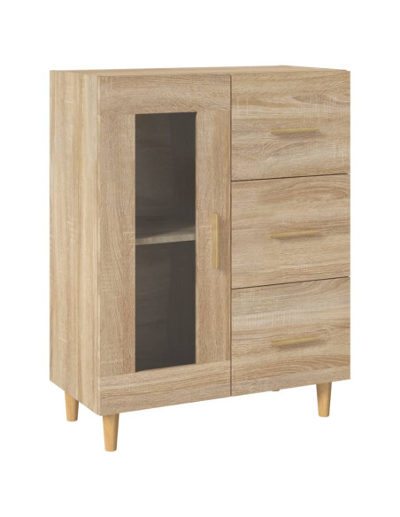 Credenza Rovere Sonoma 69,5x34x90 cm in Legno Multistrato
