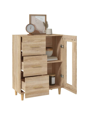 Credenza Rovere Sonoma 69,5x34x90 cm in Legno Multistrato