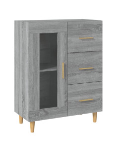Credenza Grigio Sonoma 69,5x34x90 cm in Legno Multistrato