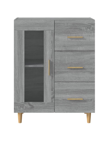 Credenza Grigio Sonoma 69,5x34x90 cm in Legno Multistrato