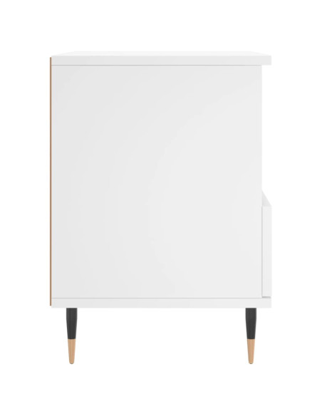 Comodino Bianco 40x35x50 cm in Legno Multistrato