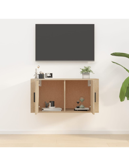 Mobile Porta TV a Parete rovere sonoma 80x34,5x40 cm