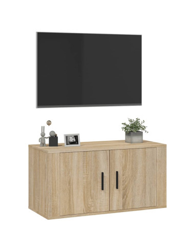 Mobile Porta TV a Parete rovere sonoma 80x34,5x40 cm