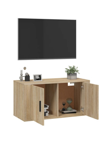 Mobile Porta TV a Parete rovere sonoma 80x34,5x40 cm