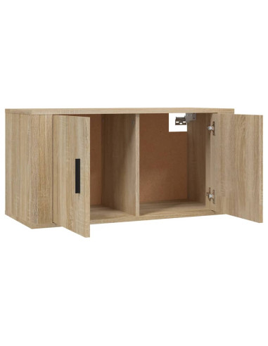 Mobili Porta TV a Parete 2 pz Rovere Sonoma 80x34,5x40 cm