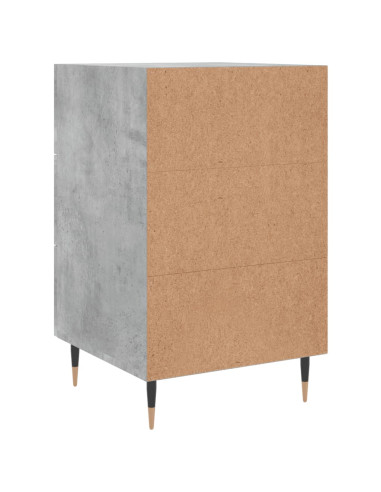 Comodino Grigio Cemento 40x40x66 cm in Legno Multistrato