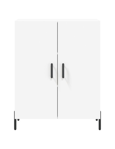 Credenza Bianca 69,5x34x180 cm in Legno Multistrato