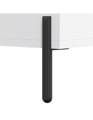 Credenza Bianca 69,5x34x180 cm in Legno Multistrato