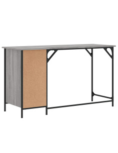 Scrivania Computer Grigio Sonoma 131x48x75 cm Legno Multistrato
