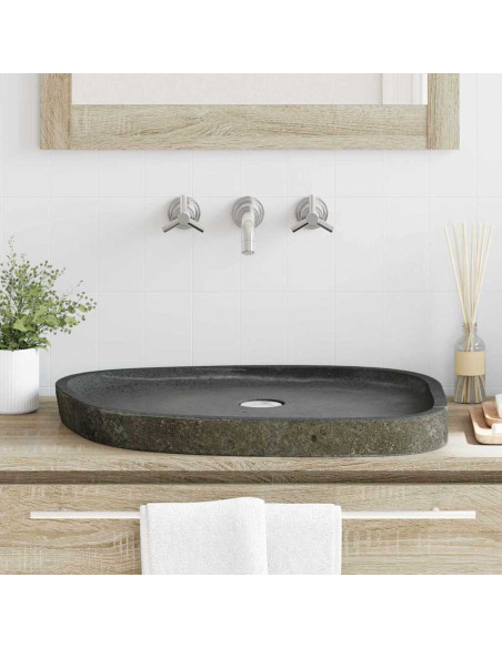 Lavabo Grigio (55-65) x (40-50) x 6 cm Pietra di Fiume