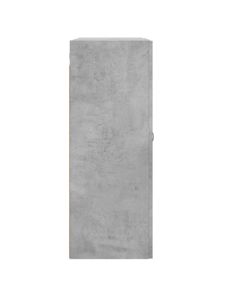 Armadietti a Parete 2 pz Grigio Cemento in Legno Multistrato