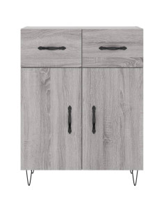 Credenza Grigio Sonoma 69,5x34x180 cm in Legno Multistrato 2