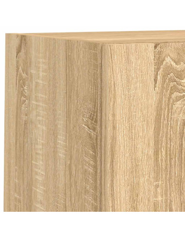 Mobili TV a Muro con LED 6pz Rovere Sonoma Legno Multistrato