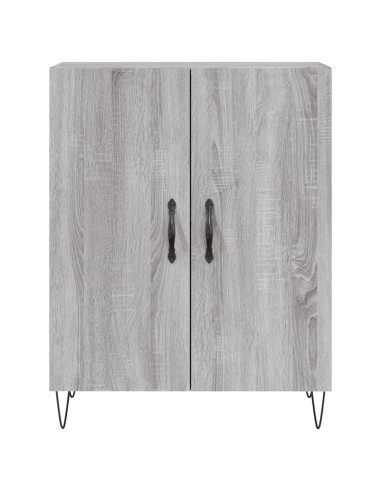 Credenza Grigio Sonoma 69,5x34x180 cm in Legno Multistrato