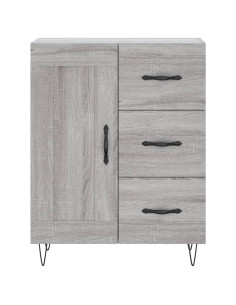 Credenza Grigio Sonoma 69,5x34x180 cm in Legno Multistrato 2