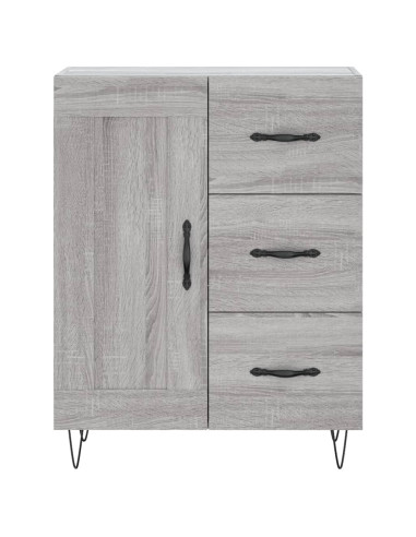 Credenza Grigio Sonoma 69,5x34x180 cm in Legno Multistrato