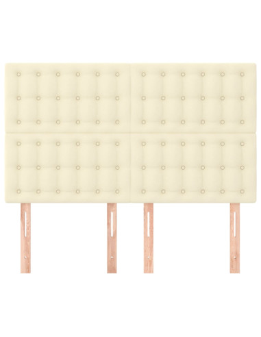 Testiere 4 pz Crema 72x5x78/88 cm in Similpelle