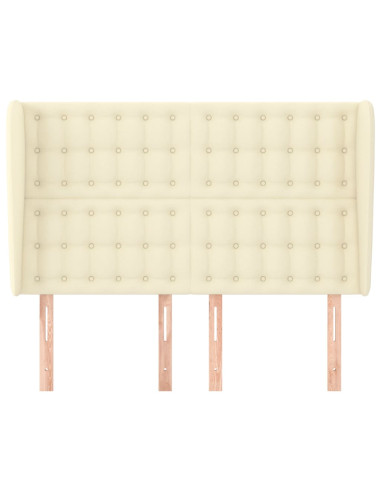 Testiera ad Orecchio Crema 147x23x118/128 cm in Similpelle