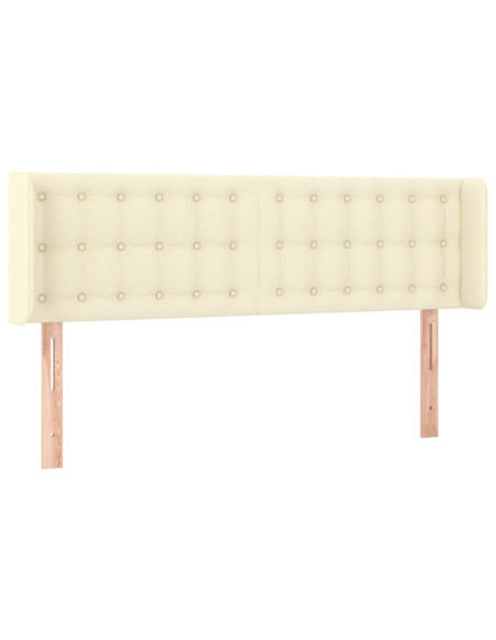 Testiera ad Orecchio Crema 147x16x78/88 cm in Similpelle