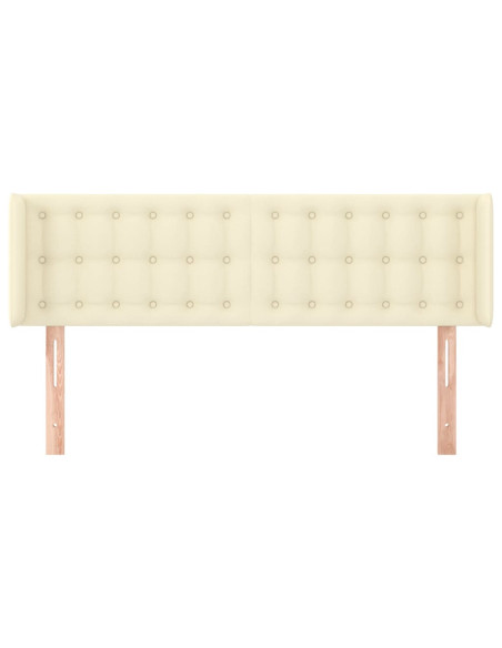 Testiera ad Orecchio Crema 147x16x78/88 cm in Similpelle