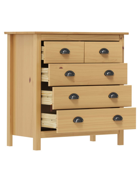 Credenza Hill 79x40x80 cm Legno Massello di Pino