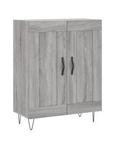 Credenza Grigio Sonoma 69,5x34x180 cm in Legno Multistrato