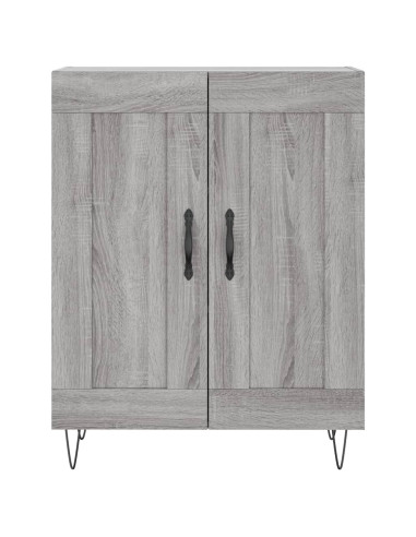 Credenza Grigio Sonoma 69,5x34x180 cm in Legno Multistrato