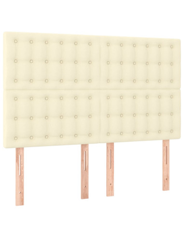 Giroletto con Testiera Crema 140x200 cm in Similpelle