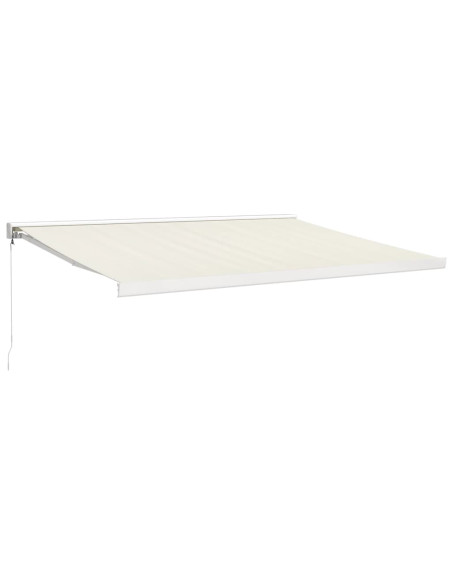 Tenda da Sole Retrattile Crema 4,5x3 m in Tessuto e Alluminio