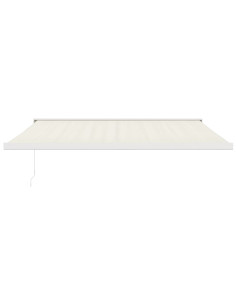 Tenda da Sole Retrattile Crema 4,5x3 m in Tessuto e Alluminio 2