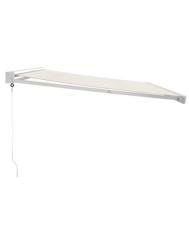 Tenda da Sole Retrattile Crema 4,5x3 m in Tessuto e Alluminio