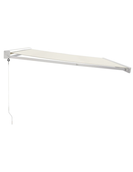 Tenda da Sole Retrattile Crema 4,5x3 m in Tessuto e Alluminio