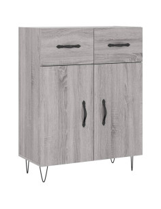 Credenza Grigio Sonoma 69,5x34x180 cm in Legno Multistrato